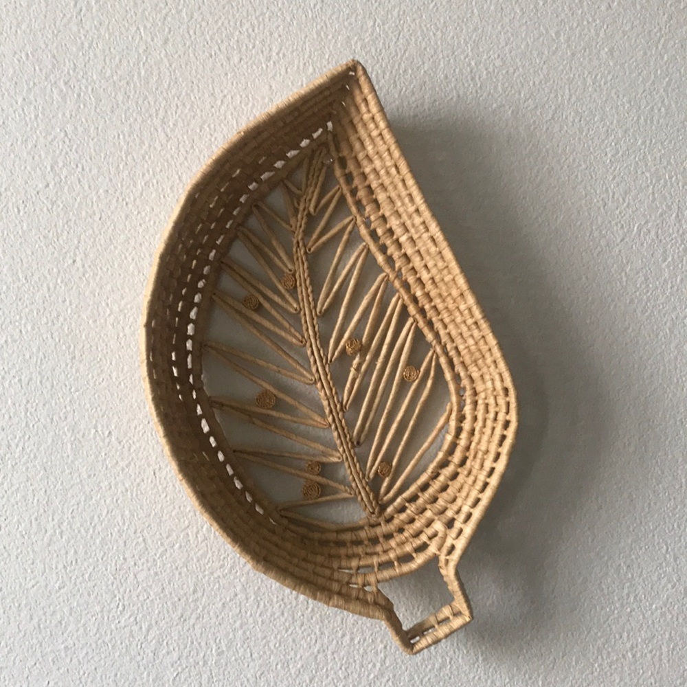 Leaf Shaped Woven Basket